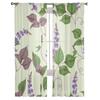 Lila dekorative gedrehte Bohnen Chiffon transparente Vorhänge für Wohnzimmer Schlafzimmer Küche Dekoration Fenster Voiles Tüll Vorhang