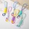 Mesh Landyard Fluorescent Pendant Keychains Mobile Phone Strap Bag Braided Rope Keyrings Creative Decorative Keycord Accessories