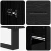 Highboard Set of 2 Black Oak Effect 69.5 x 34 x 180 cm