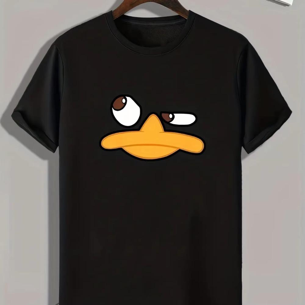 Men's Fun Animal Cartoon Print Short Sleeve T-shirt - Casual Fashion Graphic Tee for Summer