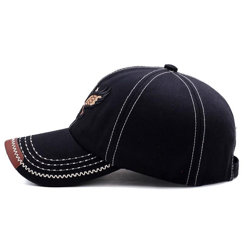 Men's Classic European-American Embroidered Eagle Baseball Cap - Spring/Autumn Sun Protection