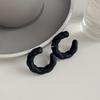 New European & American 925 Twisted C-Shaped Geometric Stud Earrings in Candy Color Acrylic for Women