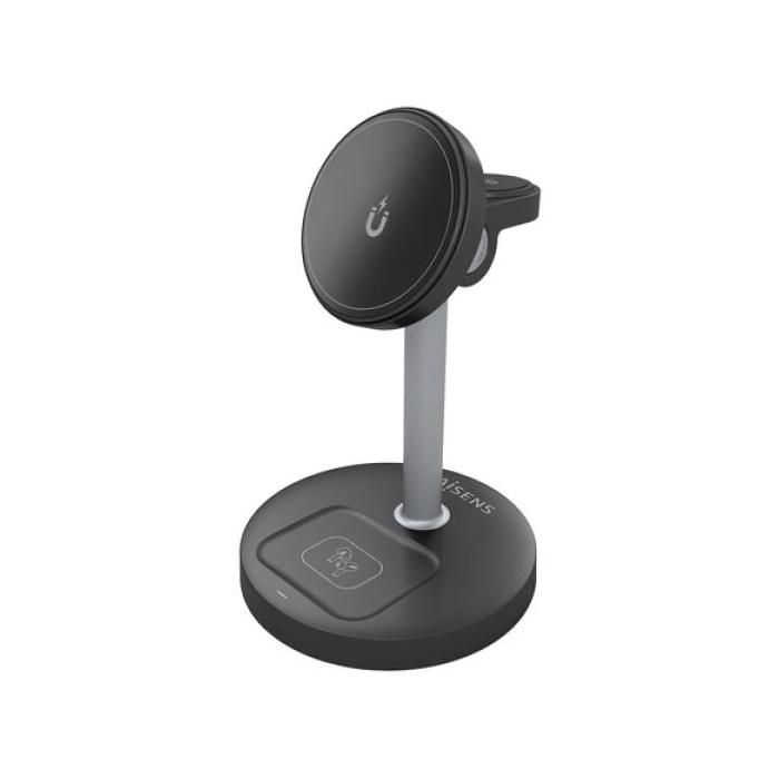 Chargeur - AISENS - ASCH-15W3WC066-BK - Recharge Sans Fil - Noir - Smartphone, Écouteurs, Smartwatch