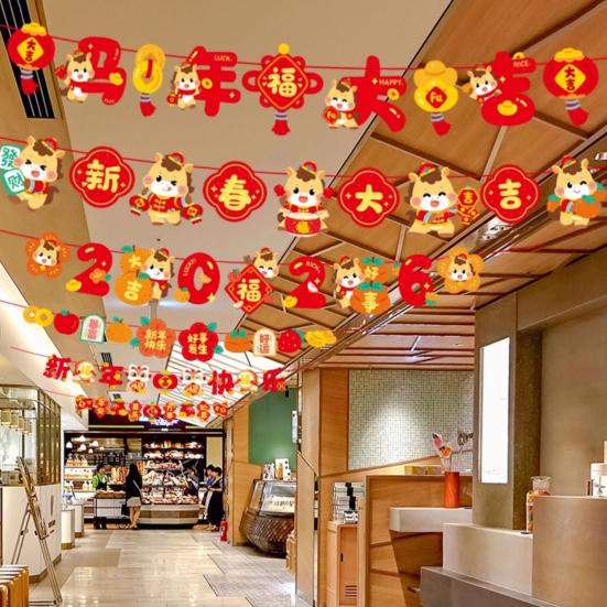 New Year Banner 2026 Happy New Year Banner Pre-Strung Glitter New Year Eve Party Banner Home Decoration