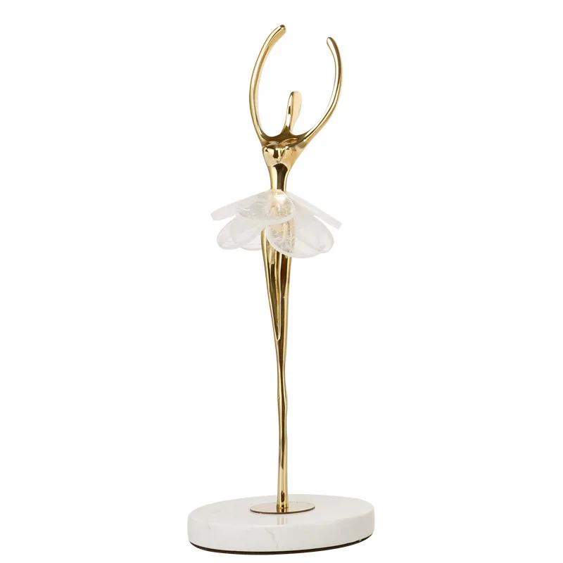 

Luxury Art Sculptures Ballet Modern Copper Sculpture Design Desk Creative Figurines Nordic Gift Aesthetic Figurines Home Decor