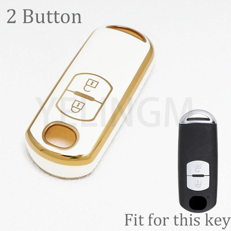 New Tpu Car Key Case For Mazda 2 3 6 Atenza Axela Demio Cx-5 Cx5 Cx-3 Cx7 Cx-9 2 Button Key Cover