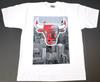 Chicago City T-shirt Chi Town Windy City Bulls Tee Men's White New