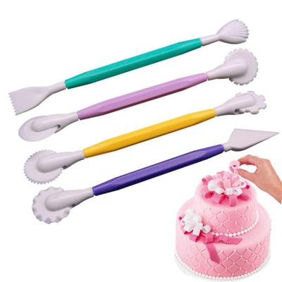NEW 4pcs Fondant Cake Decorating Modelling Tools Flower Decoration Pen Pastry Carving Cutter Baking Craft Sugar Mold