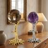 Electroplating Crystal Ball Holder Zinc Zinc Zinc Alloy Desktop Ornament Crystal Ball Display Stand  Bedroom