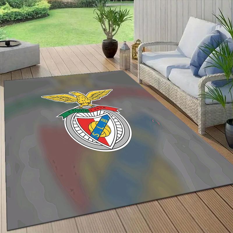 Sport Lisboa e Benfica2 Flannel Pattern Square Carpet,Area Rug,Carpet Rug for Living Room Bedroom Sofa Playroom Decor,Non-slip Floor Mat