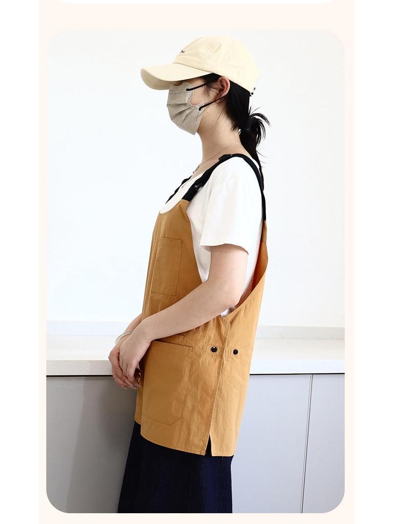 Waterproof Canvas Apron with Custom Logo - Art Studio & Barista Workwear Vest Style
