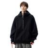 Men's Heavyweight High Street Half-Zip Hoodie - Autumn/Winter Casual Loose Fit Sweatshirt