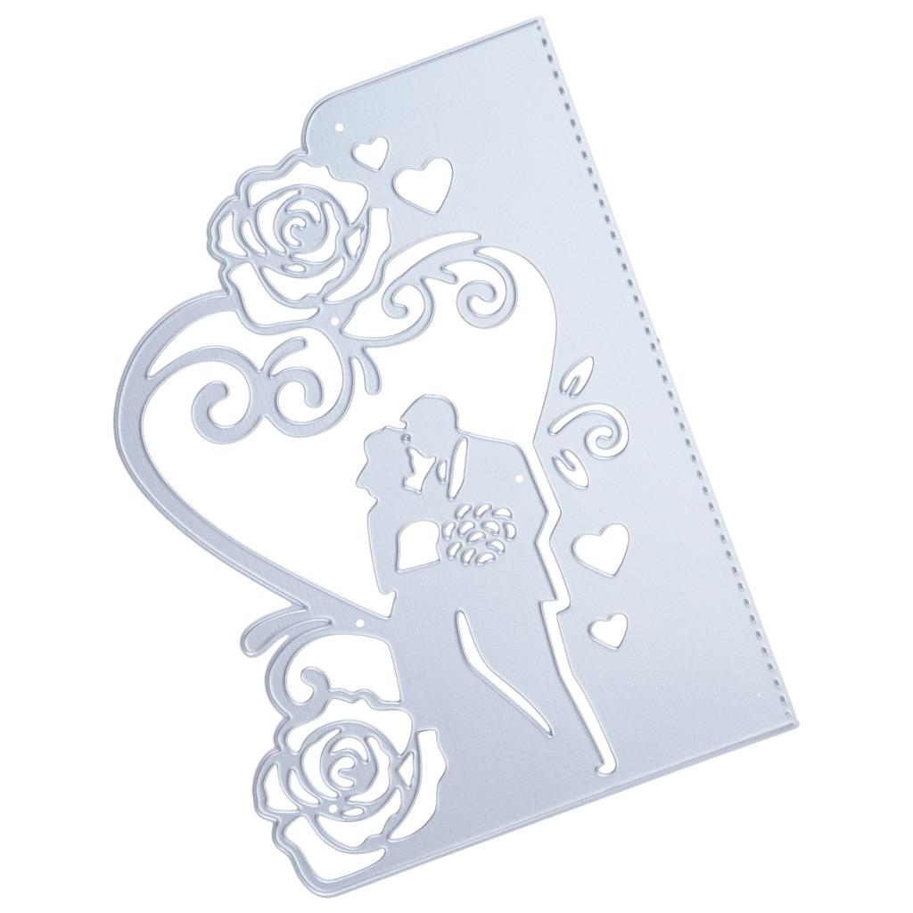 Wedding Invitation Metal Cutting Dies Stencils for DIY Scrapbooking Decorative Embossing Paper Card Photo Album Template