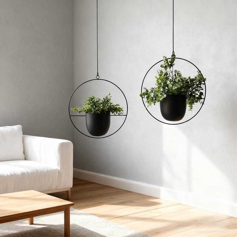 European Wrought Iron Hanging Hydroponic Planter for Spider Plants