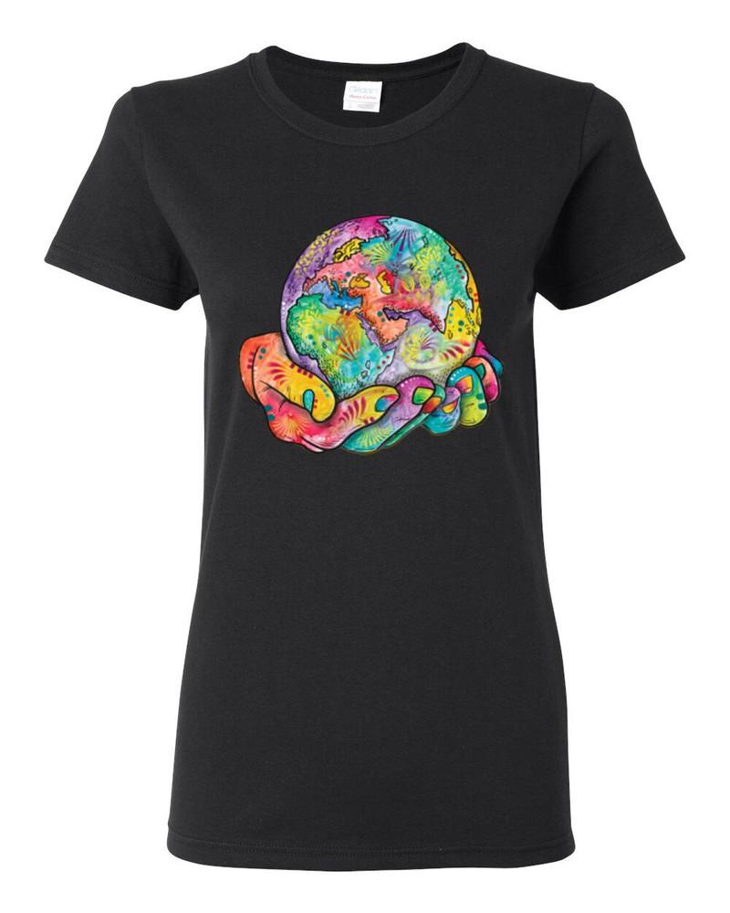 Rainbow Painted I ve Got The Whole World Dean Russo Design Women Graphic TShirt Unisex T-Shirt XXXL