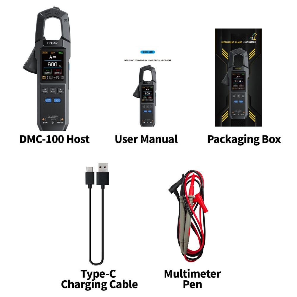 

DMC-100 DC AC Current Clamp Meter 600A Digital Clamp Meter Electrician Tools DMC-100