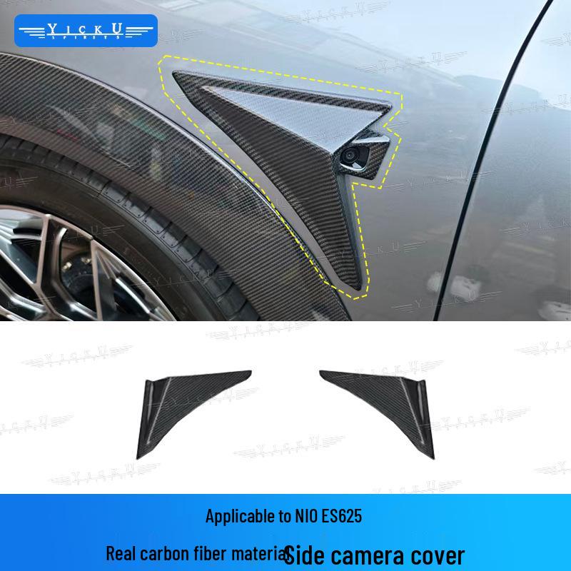 Compatible with NIO EC6: Modified Pluto Style Front Lip, Rear Lip, Top Wing, Tail Wing, Wind Deflector, Fender Trim, and Mirror Cover Kit.