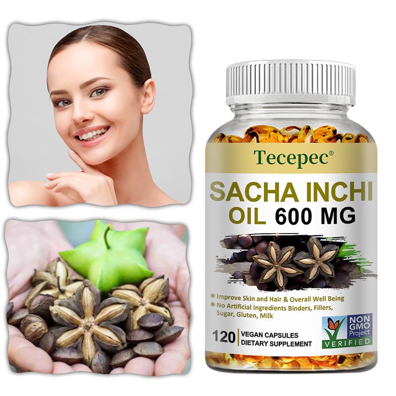 Tecepec Sacha Inchi Oil 600 mg Dietary Supplement - 120 Vegan Capsules