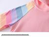 Spring & Autumn Ruffle Cartoon Rainbow Hooded Long Sleeve Princess Dress for Girls