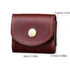 Waterproof Headphone Bag Mini Leather Wallet Vintage Leather Data Cable Storage Box  Male