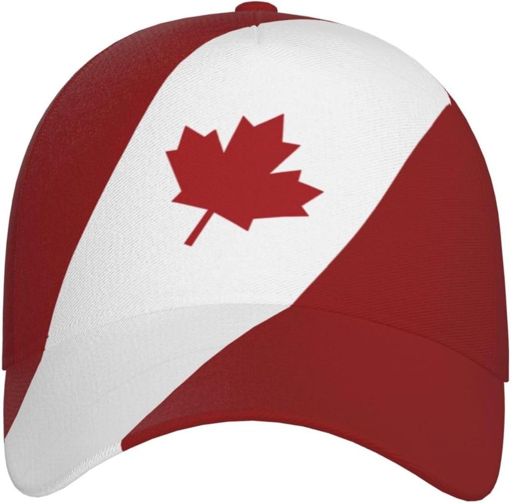 Canada Cap Canadians Baseball Cap Flag Sun Hats Adjustable Cap Canada Flag Hat Trucker Hat for Women Men