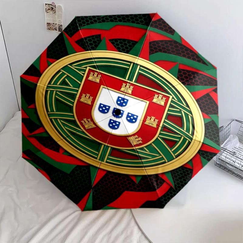 Portuguese Heritage Emblem Folding umbrella Umbrella durable Sun umbrella printing outdoor
