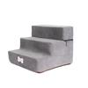 A58Z Soft Dog Stairs Ladder Non-Slip 3-Step Pet Stairway Removable Zipper Cover Small Cat Accessory