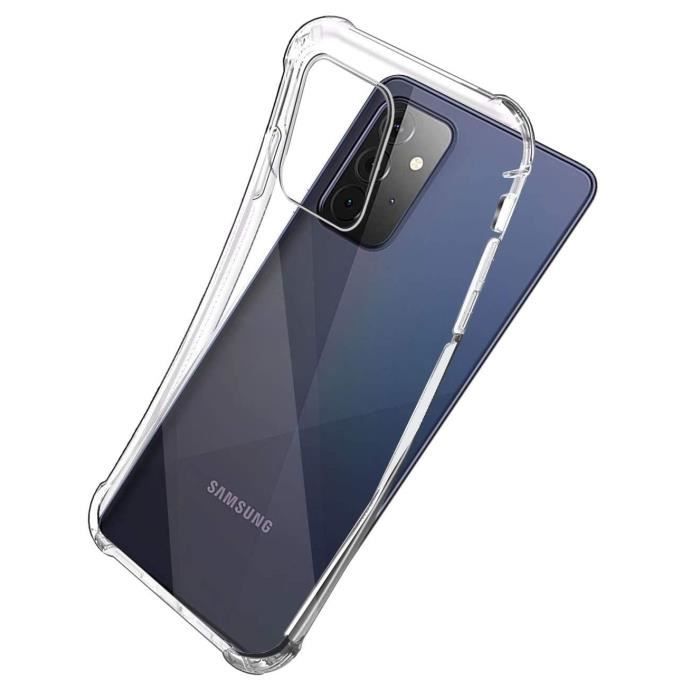 Shockproof Case - Phonillico® - Samsung A72 - Transparent Silicone - Ultra Slim - Reinforced Protection