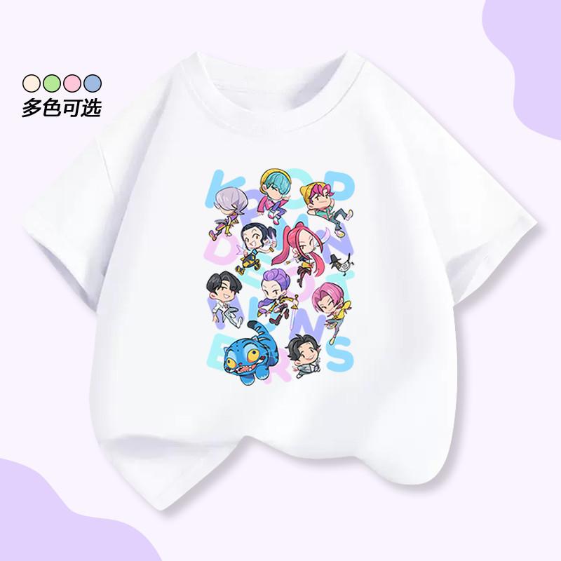 Demon Hunters Multicolored Kid T-shirt for Boys and Girls Mira Rumi Zoey, Boys Print Tops Only