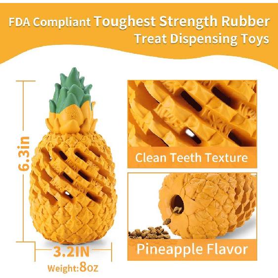 Pineapple Dog Toys for Large Dogs Puppy, Dog Chew Toys for Small Medium Dogs To Keep Them Busy, Interactive Dog Toys Tough Dog Puzzle Toys Treat