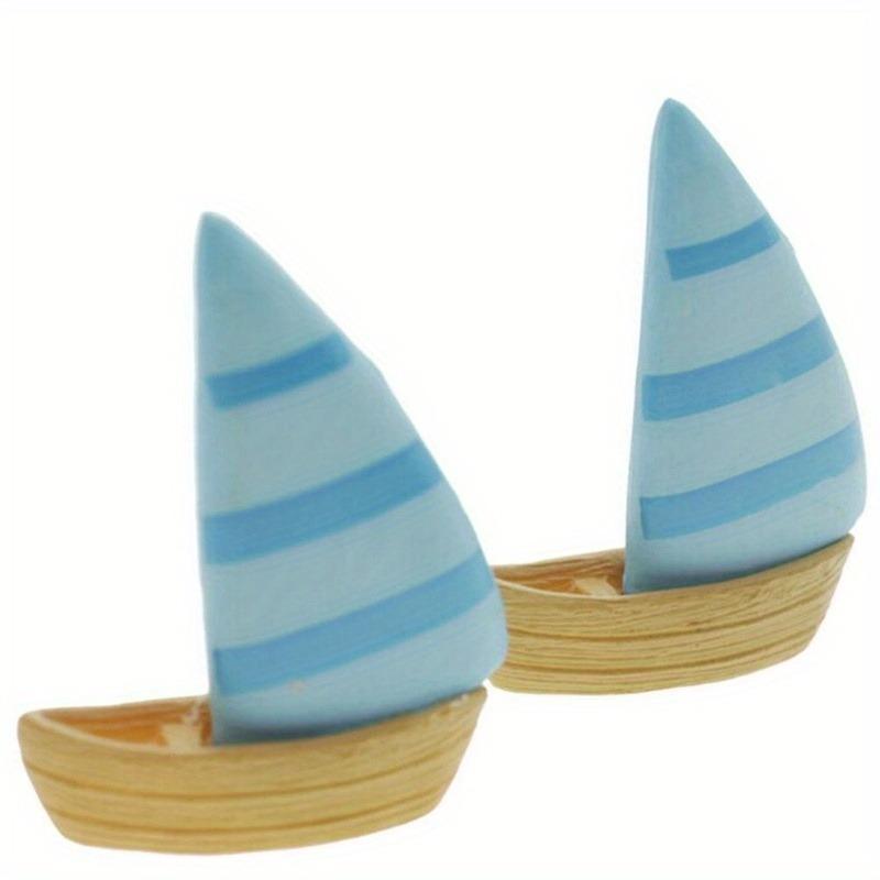 Miniature Resins Figurines Artificial Sailboat Boat Resin Diy Craft Micro Landscape Moss