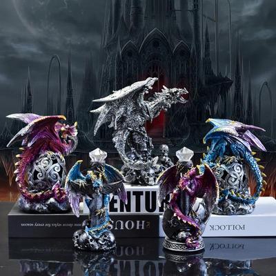 Halloween Skull Magic Dragon Egg Resin Decoration