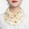 Floral Silk Scarf Ice Silk Neck Guard Scarf Summer Veil  Women