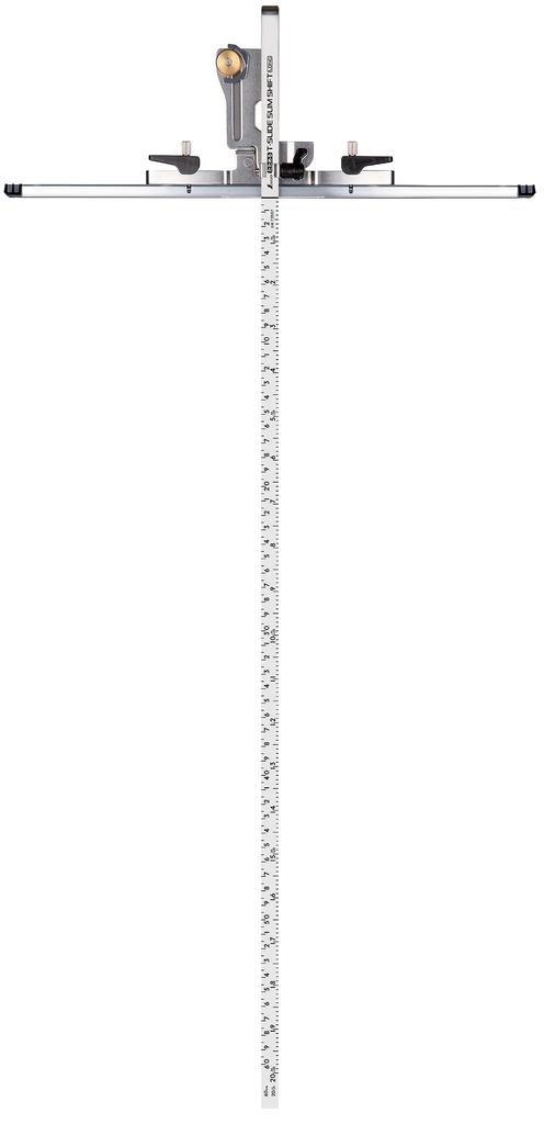Shinwa Sokutei Circular Saw Guide Ruler Foldable T Slide Slim Shift 60cm Long Butt 73597