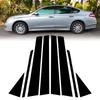 6Pcs Glossy Black Pillar Posts Door Window Trim Decoration Cover Stickers Styling For Nissan Altima 2008-2012