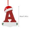 Weihnachtsdekorationsanhänger Personalisierter Weihnachtsschmuck mit 26 Buchstaben DIY Weihnachtsbaumhängeornament Neujahr 2024