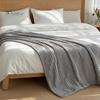 Thermal Insulation Blanket for Autumn Waffle Textured Fleece Throw Blanket, Solid Color Milk Flannel Grid Cut Warm Plush Couch Soft Cozy Bed