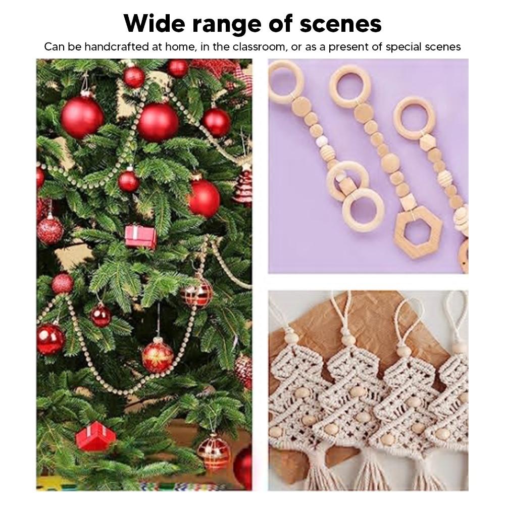100pcs Bulk Pack Round Wood Beads Multipurpose DIY Wood Beads Wooden Spacer Beads  DIY Crafting