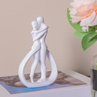 Figurina Coppia che si Abbraccia Uomini Donne Statua Scultura in Resina Casa Ufficio Matrimonio