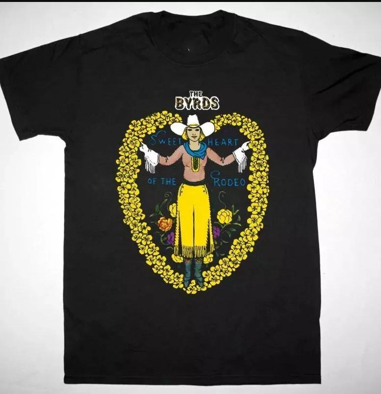 Vintage 1968 THE BYRDS SWEETHEART OF THE RODEO 1968 T-shirt size S-5XL M