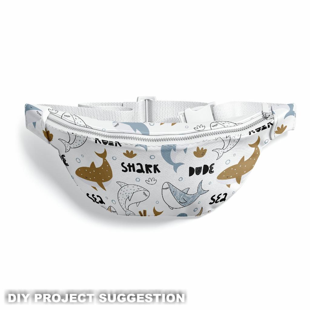 Outdoor Dekostoffe Oxford - Motiv Doodle Hai