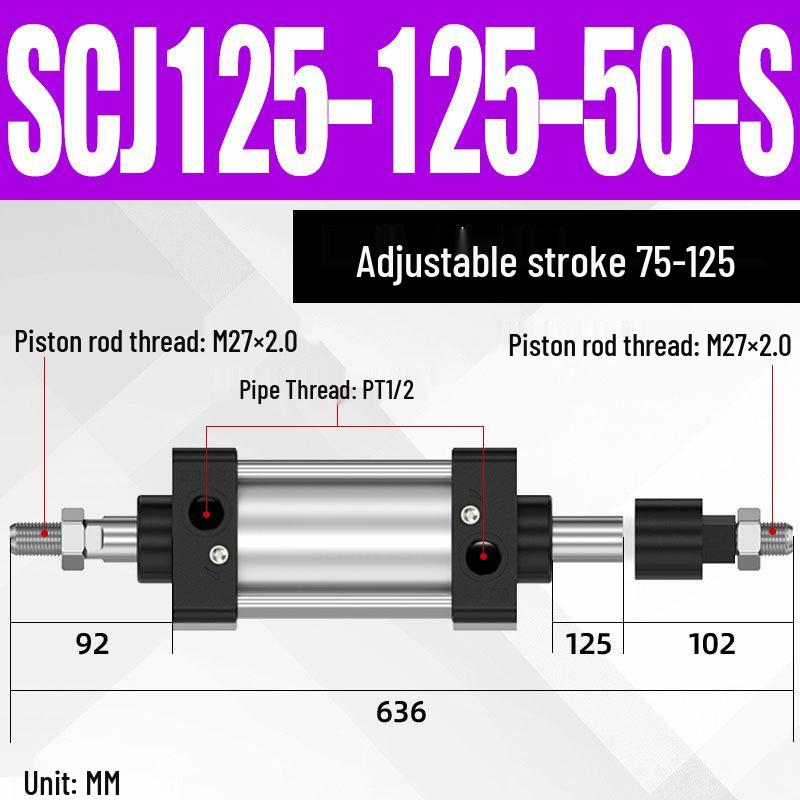 SCJ Adjustable Stroke High Thrust Pneumatic Cylinder SCJ32-160