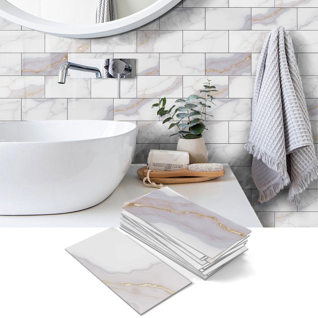 Self-Adhesive Thickened Foam Wall Sticker Home Kitchen Bathroom Wall Decoration Sticker Marble Pattern Decal