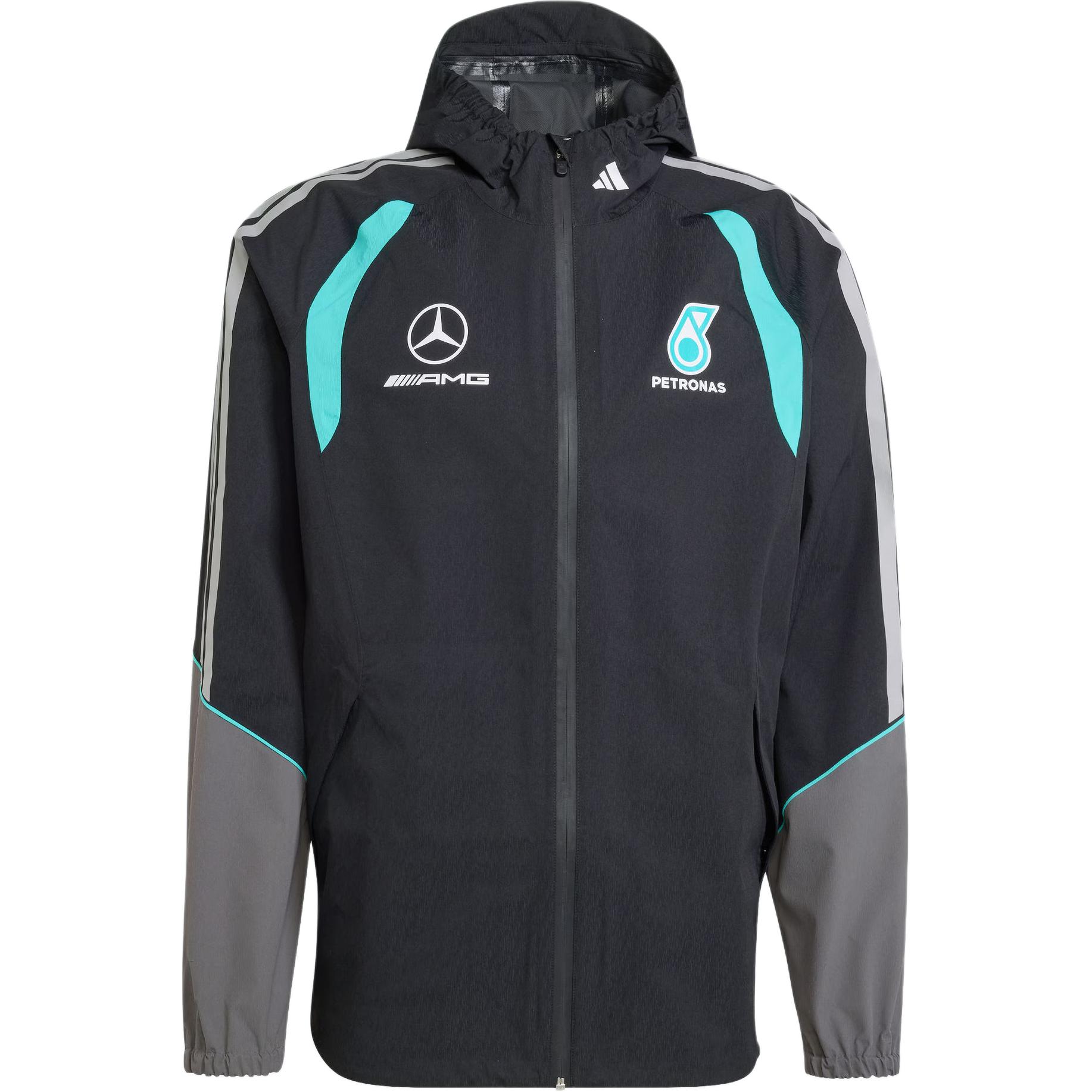 

Adidas MERCEDES AMG PETRONAS FORMULA 1 TEAM RAIN Jacket Men s KE5475 L