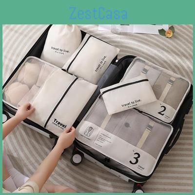 Bag Luggage 7pcs Spacesaving Storage Travel Bag Organizer Set Suitcase Packing Bag Trips Outdoor