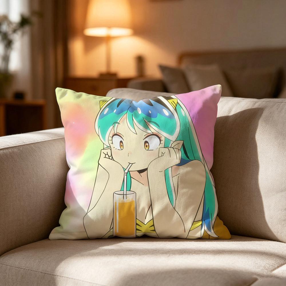 Urusei Y-Yatsura ANIMATION FILM Pillow Case Cushion Cover Soft Washable Pillow Case Multi-Scene For Couch Bed Travel Office Use