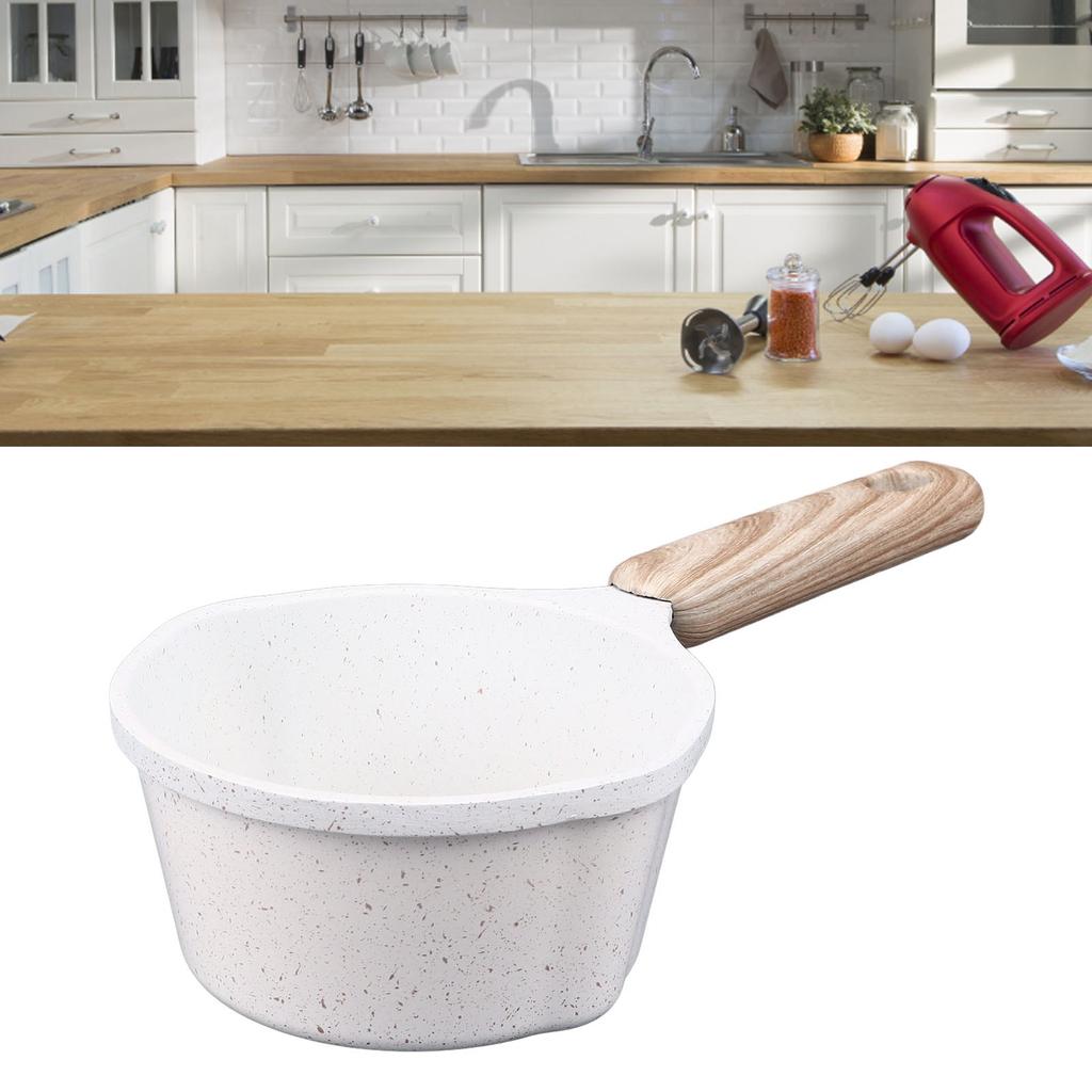 Kitchen Sauce Pan Prevents Stick Deepening Height   Stone Sauce Pot with Pour Spouts for Pouring Oil Milk Heating Frying