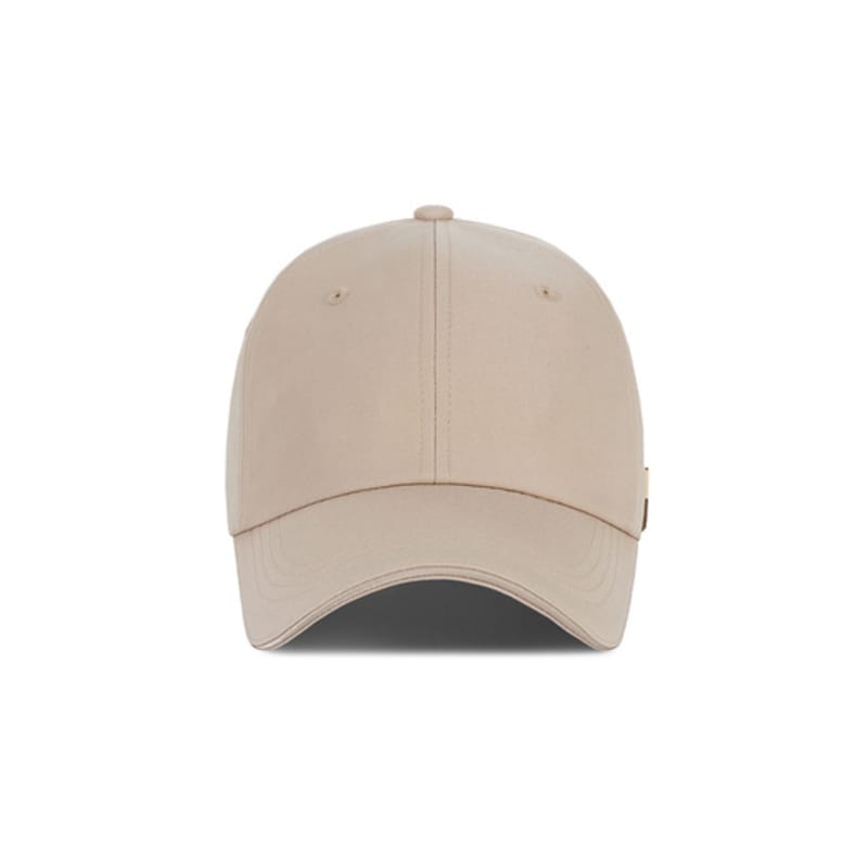 VARZAR Gold Stud Overfit Ball Cap Beige