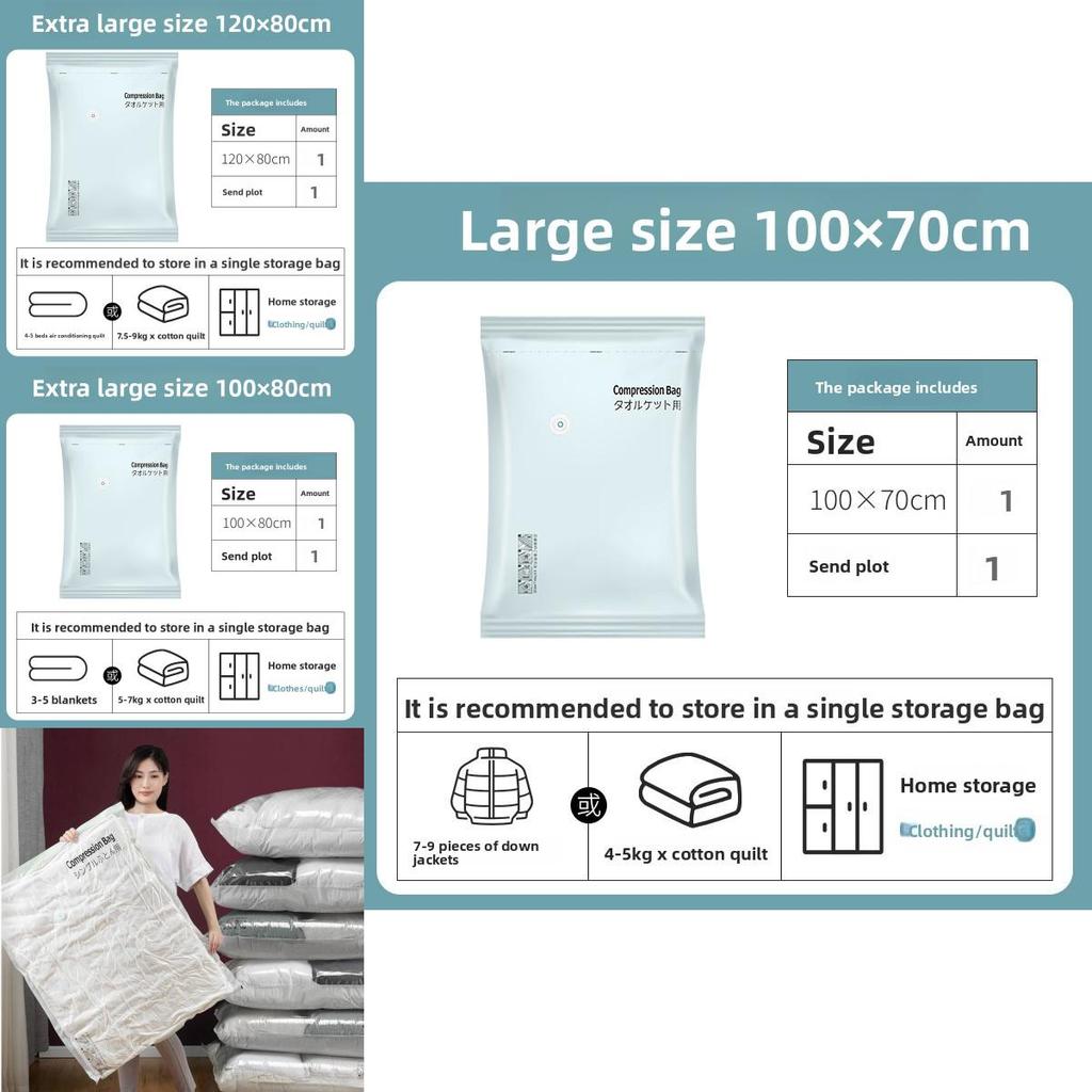 Vacuum Storage Bag For Clothes And Comforters With Pa Pe Material For Home Organization Storage