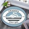Swansea City logo pattern round rug,Carpet Rug for Living Room Bedroom Playroom ,Non-slip Floor Mat,Holiday Gifts and Birthday Gifts.